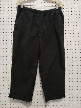 Erika Womens Black Casual Drawstring Capri